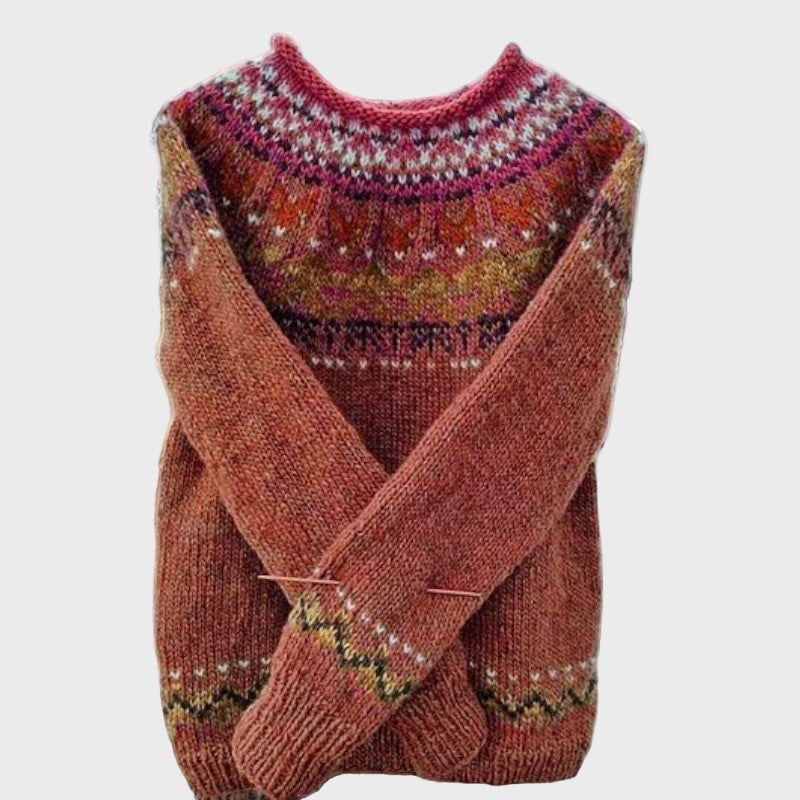 Cuello alto de punto con inspiración retro