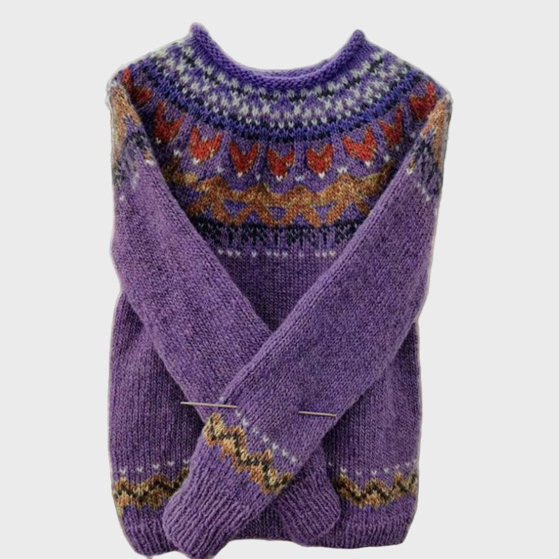 Cuello alto de punto con inspiración retro