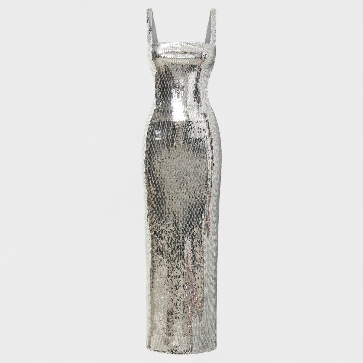 Petra | Vestido de gala Plateado Brillante