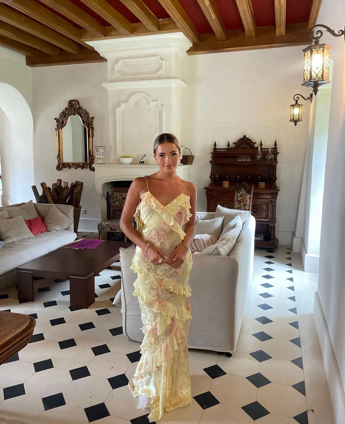 Julieta | Vestido Largo con Volantes – Encantador y Romántico