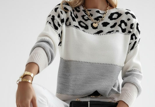 Elena | Suéter Leopardo Elegante