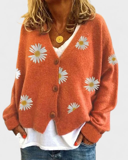 Teresa | Cárdigan con bordado floral