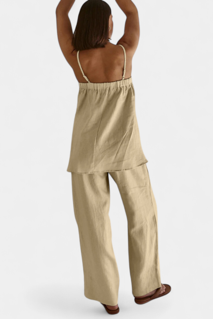 Lía | Conjunto de Verano con Top Suelto y Pantalón Fluido