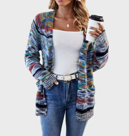 Chaleco de punto multicolor