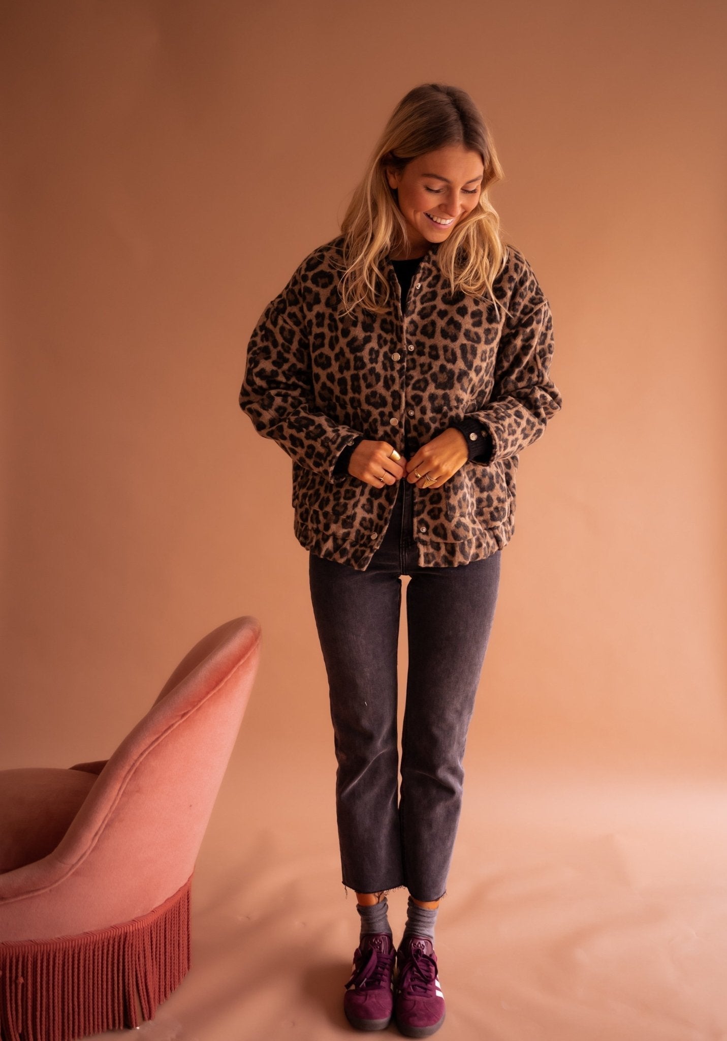Eliara | Chaqueta con estampado de leopardo