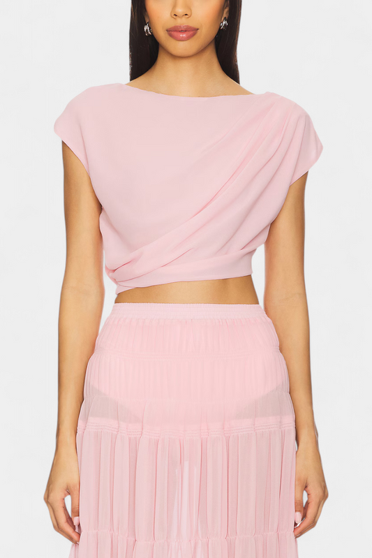 Nalia | Falda de Chifón con Cintura Elástica y Capas