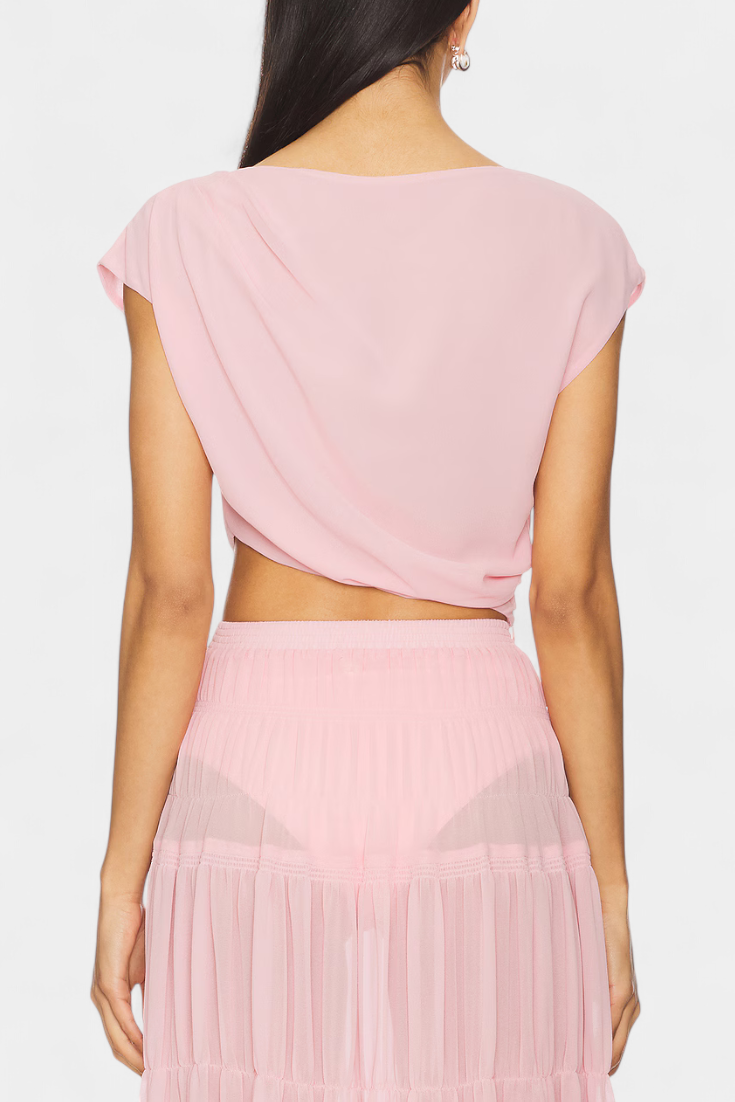 Nalia | Falda de Chifón con Cintura Elástica y Capas