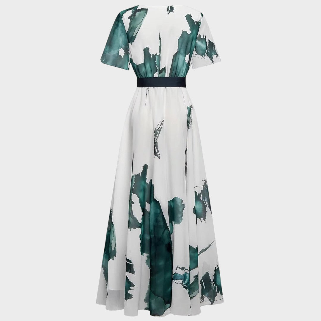 Nayla | Vestido largo con estampado acuarela