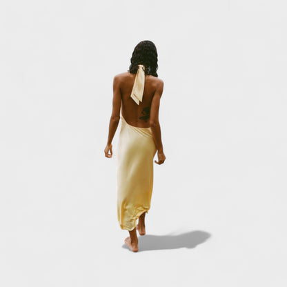 Gala – Vestido de tirantes halter de satén