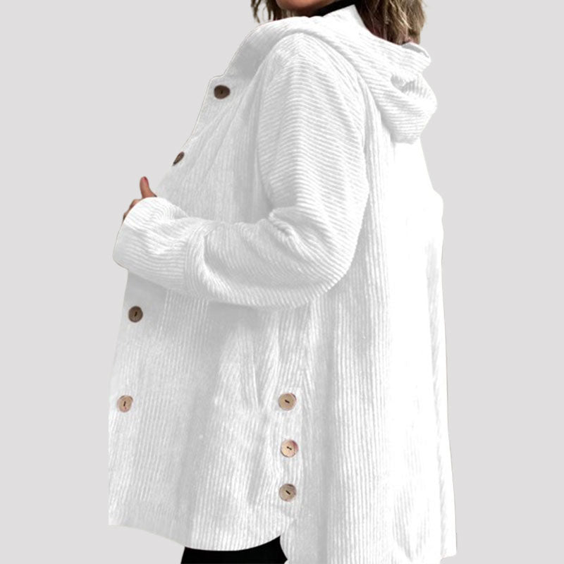 Marisela | Chaqueta con capucha de terciopelo informal para el otoño