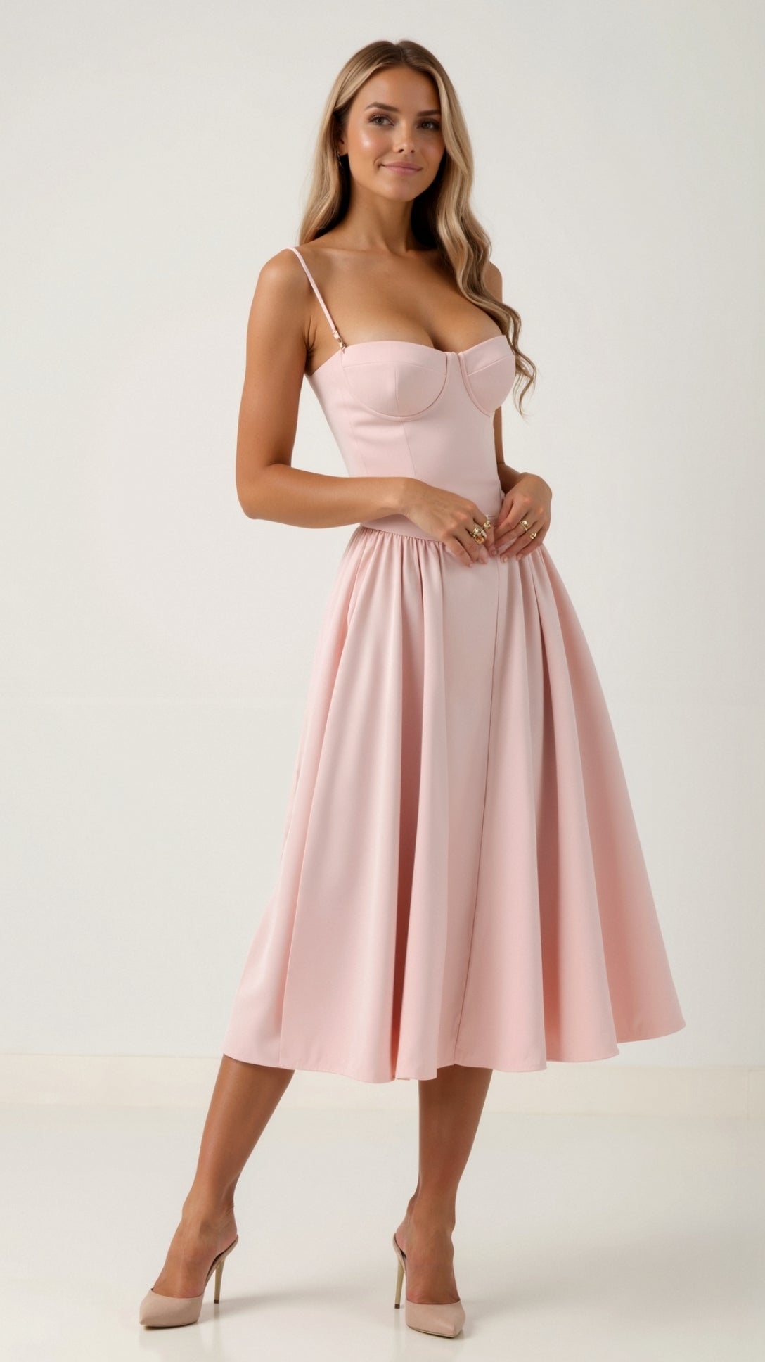 Odette Elegancia | Vestido midi con corsé estructurado