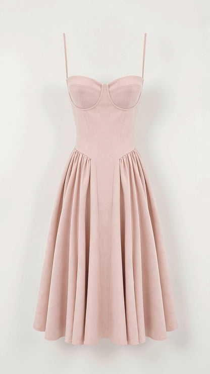 Odette Elegancia | Vestido midi con corsé estructurado