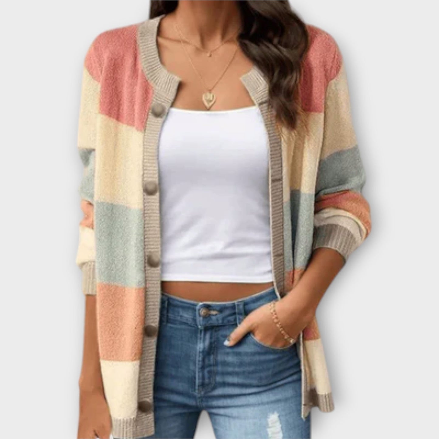 Lottenia - Cardigan a Rayas