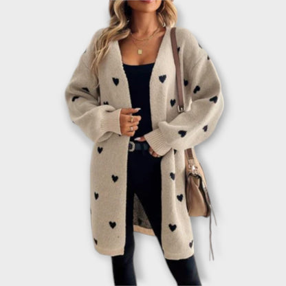 Julía - Cárdigan con diseño de corazón