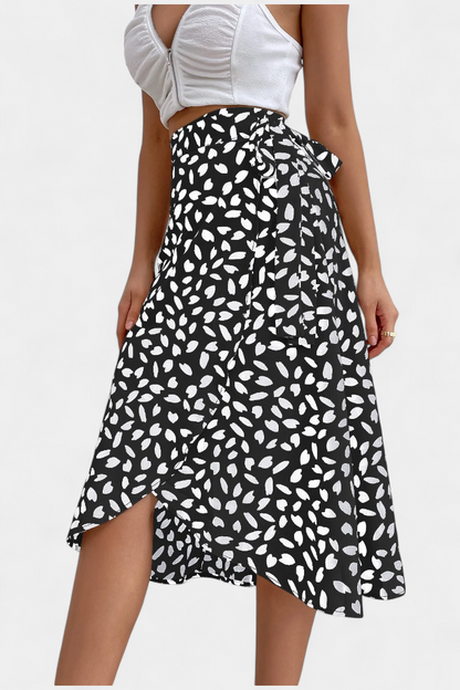 Cami | Falda Envolvente Boho con Estampado Asimétrico