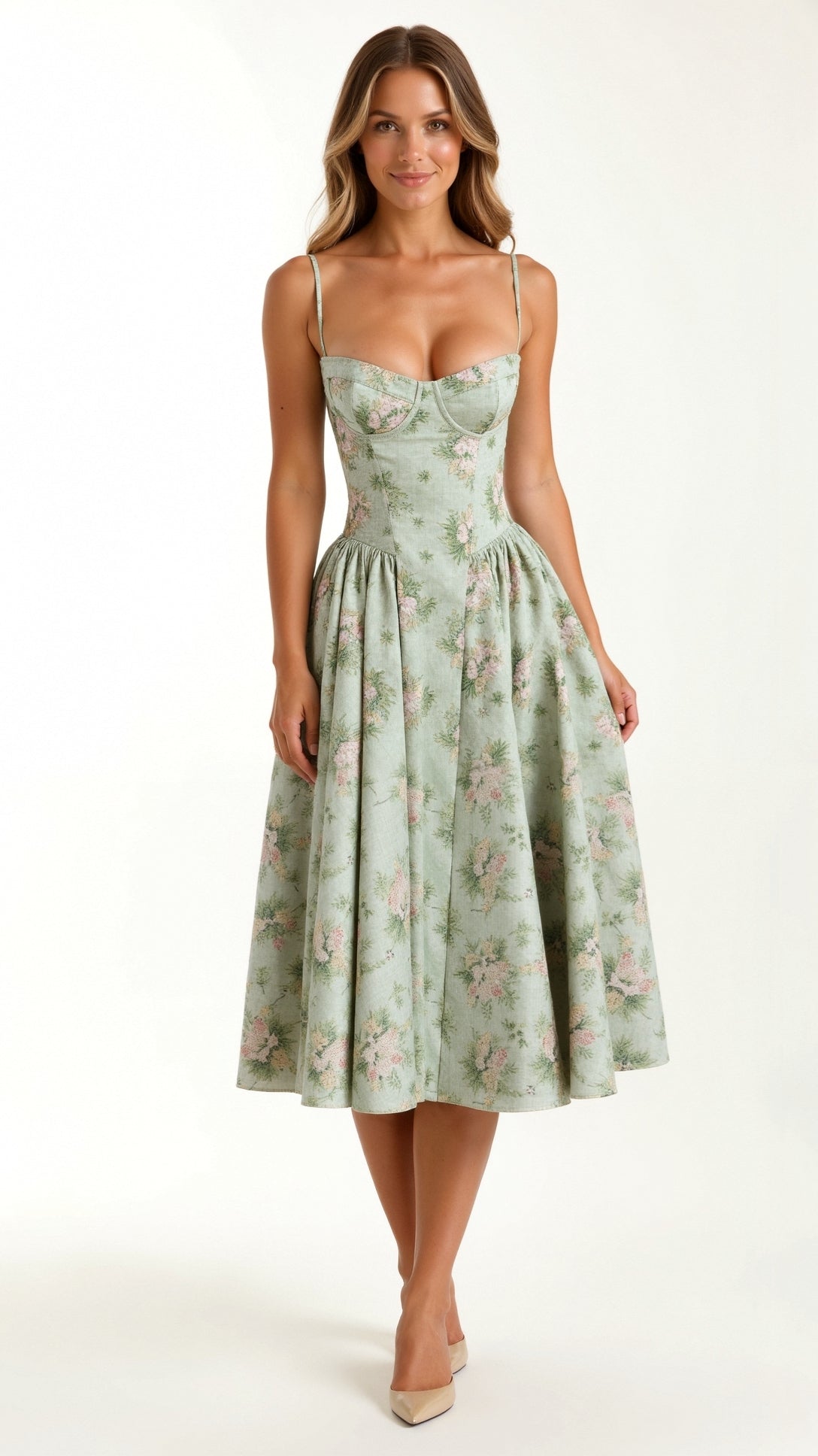 Odette Elegancia | Vestido midi con corsé estructurado