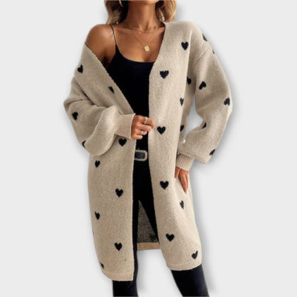 Julía - Cárdigan con diseño de corazón