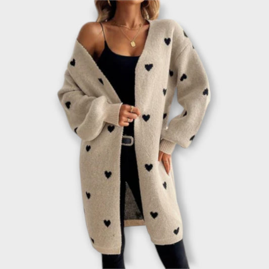 Julía - Cárdigan con diseño de corazón