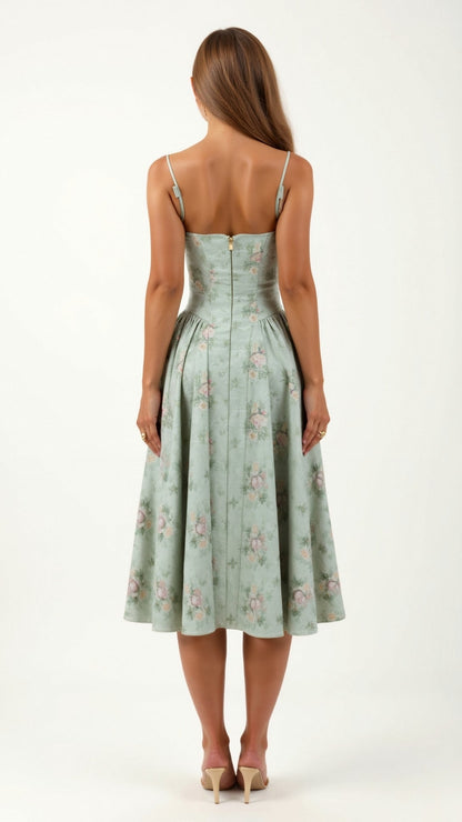 Odette Elegancia | Vestido midi con corsé estructurado