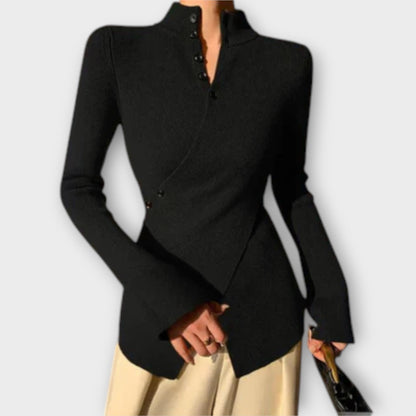 Michiko – Camiseta de punto ajustada y elegante