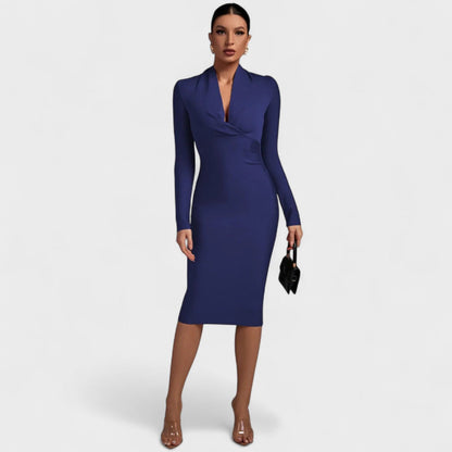 Samara | Vestido de Manga Longa con Escote en V