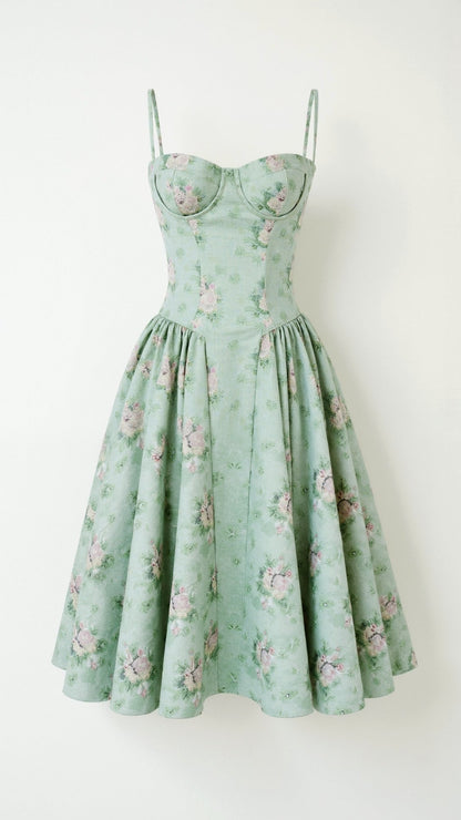 Odette Elegancia | Vestido midi con corsé estructurado