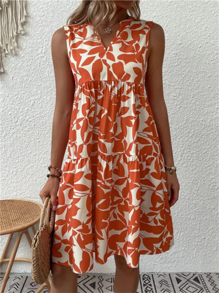 Sofía – Vestido de Verano con Estampado Floral en Línea-A