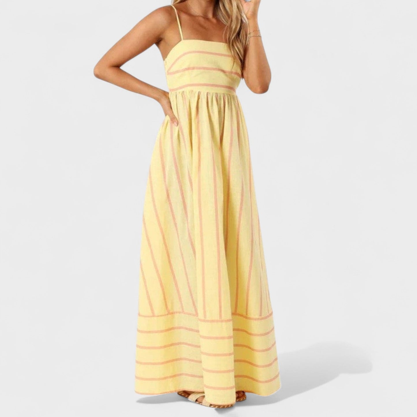 Isabel - Vestido largo a rayas
