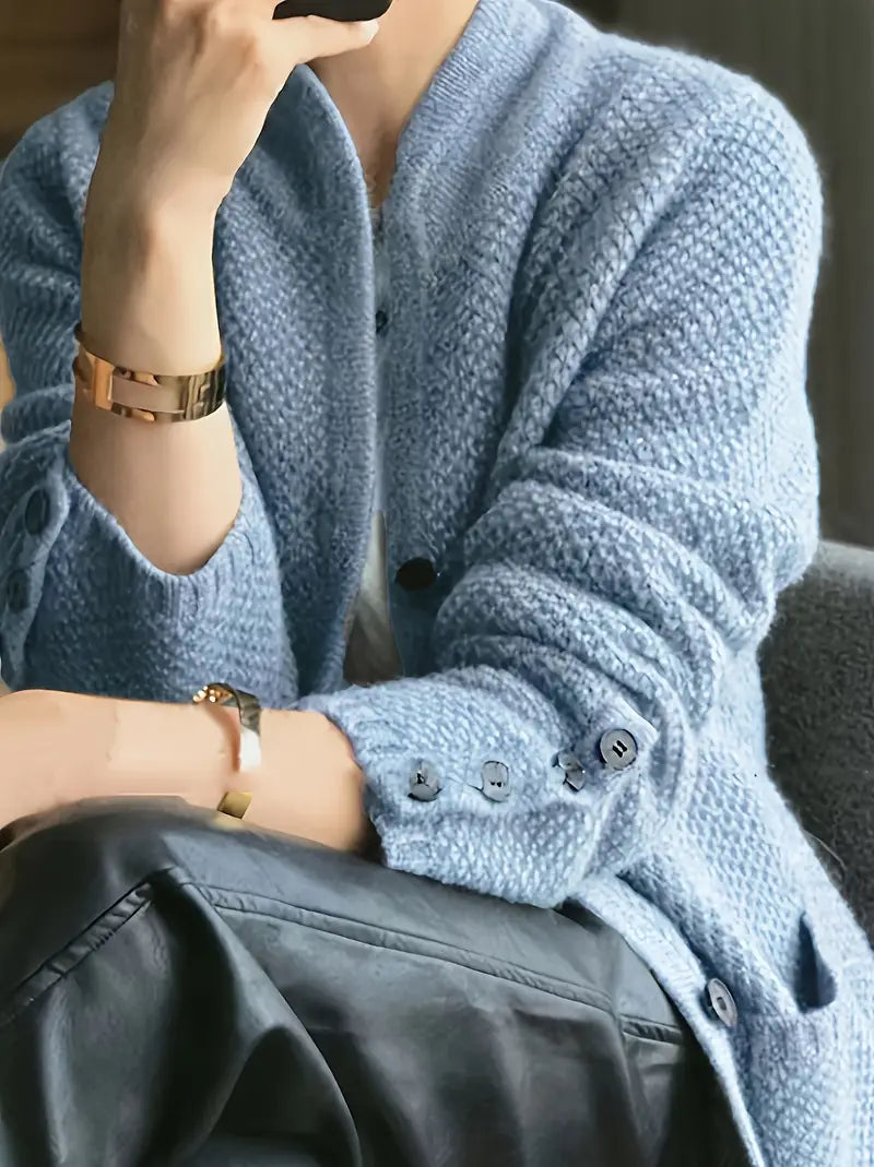 Claire | Chaqueta de punto de mezcla de lana con botones