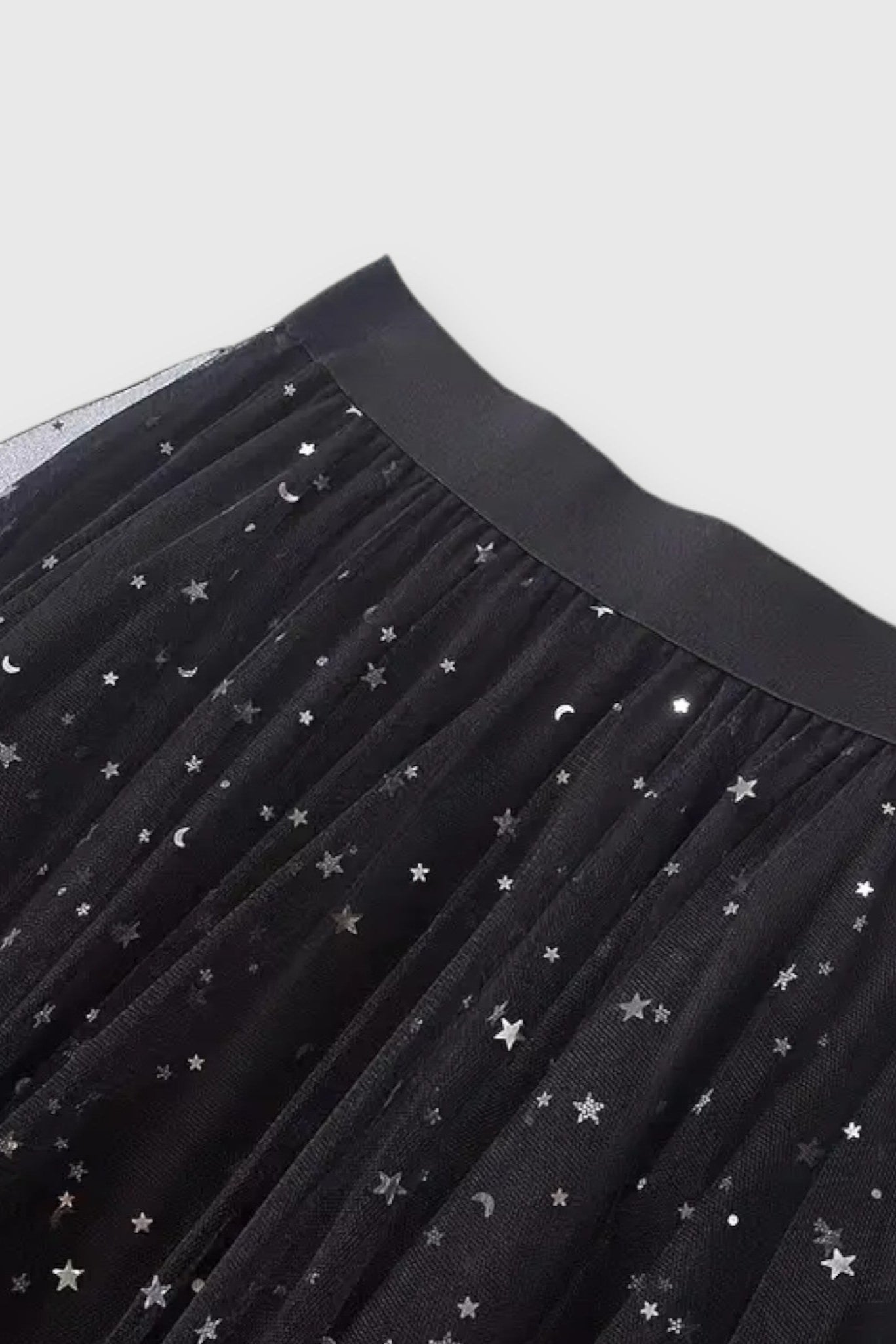 Colette | Falda de Alba | Lentejuelas con Dobladillo Fruncido y Cintura Alta