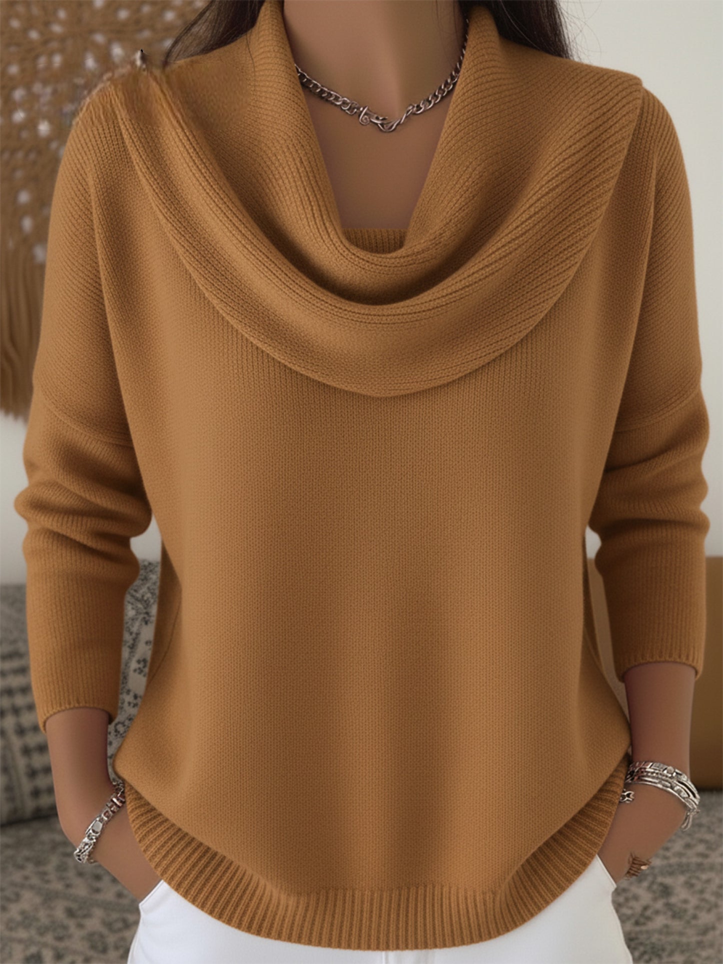 Isabel | Suéter Suave y Elegantede con cuello fruncido