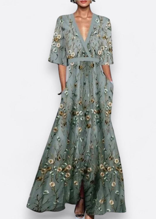 Romi | Vestido maxi floral elegante