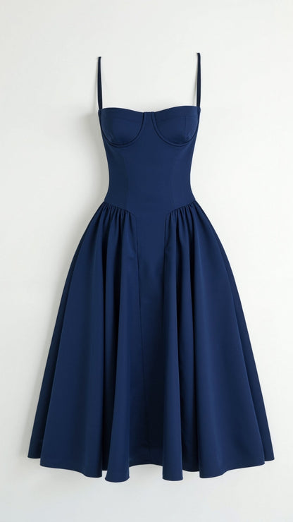 Odette Elegancia | Vestido midi con corsé estructurado