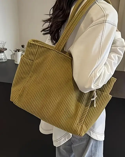 Tilda | Bolso tote acanalado con detalle de cordón