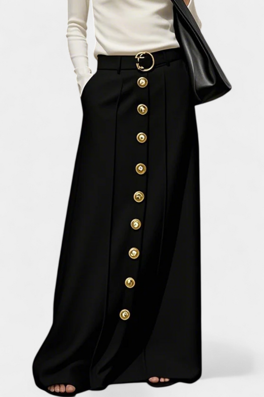 Ada | Falda de Botones Suelta con Bolsillos y Estilo Urbano