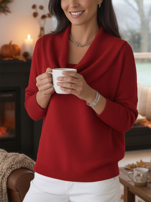 Isabel | Suéter Suave y Elegantede con cuello fruncido