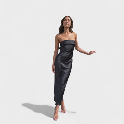 Carmen | Vestido de satén sin mangas