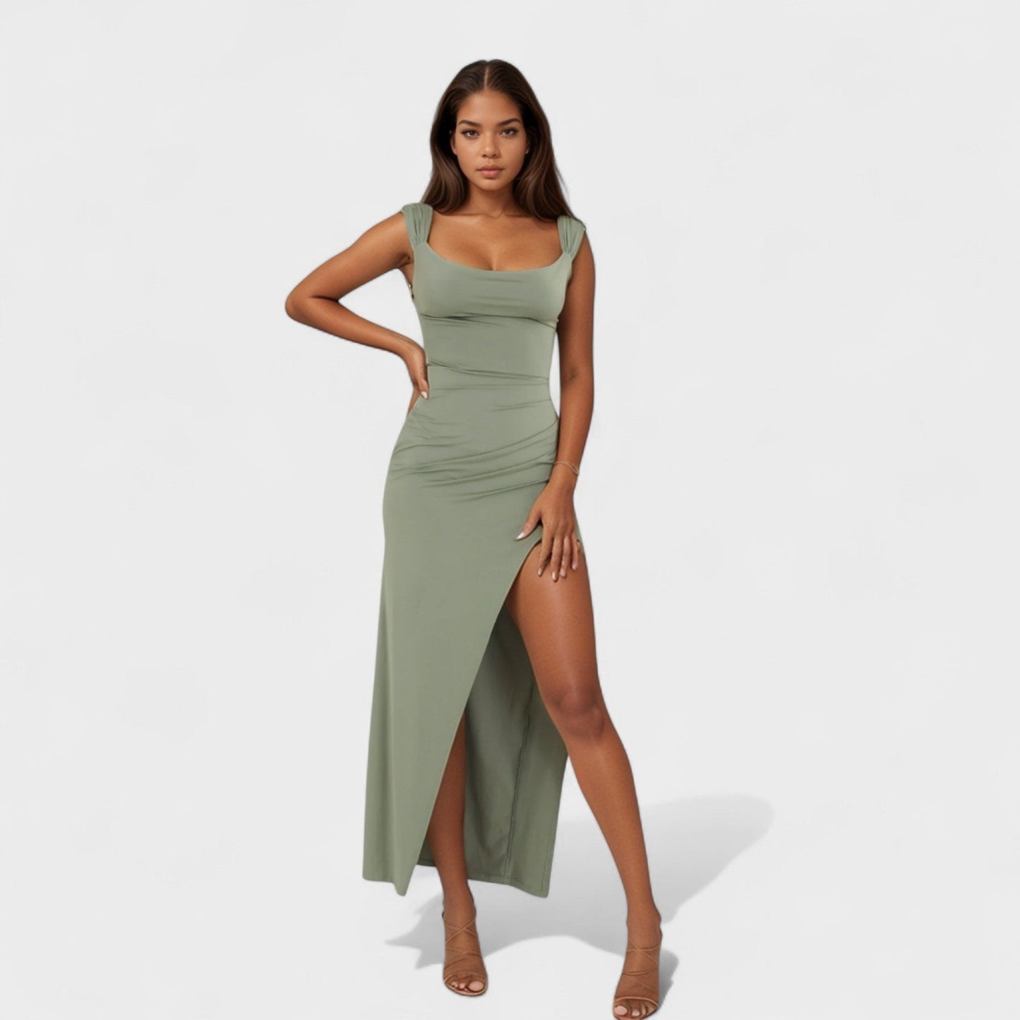Sarella - Vestido largo con espalda abierta y lazo