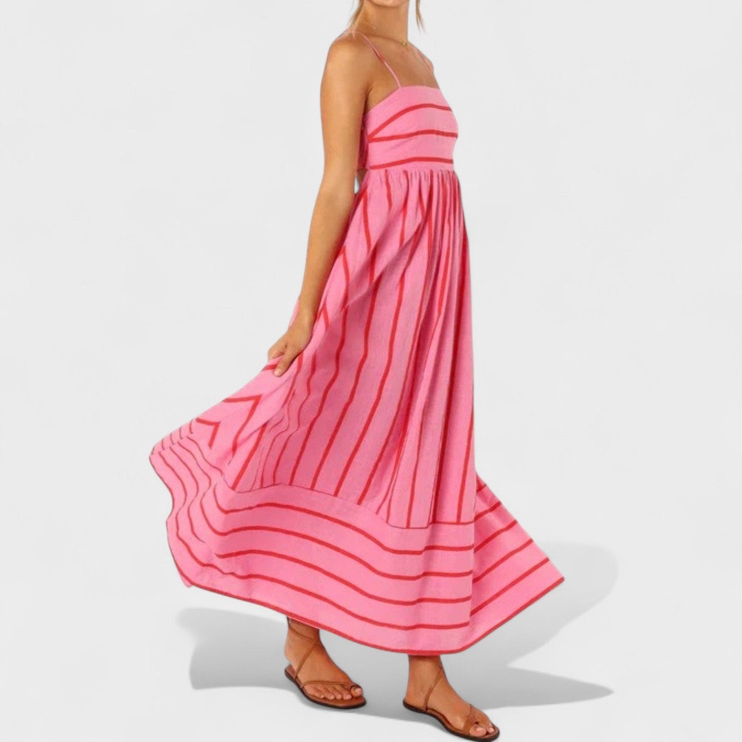 Isabel - Vestido largo a rayas