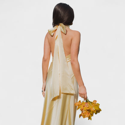 Martina - Vestido con lazo de raso