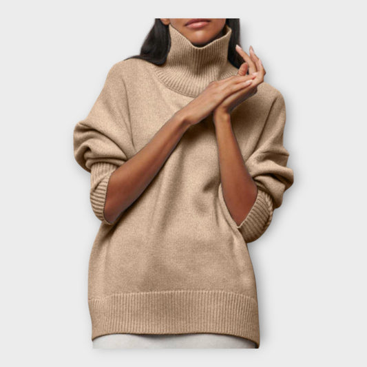 Suéter de punto con cuello alto