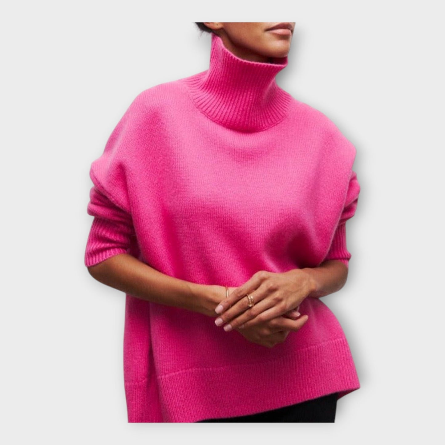 Suéter de punto con cuello alto