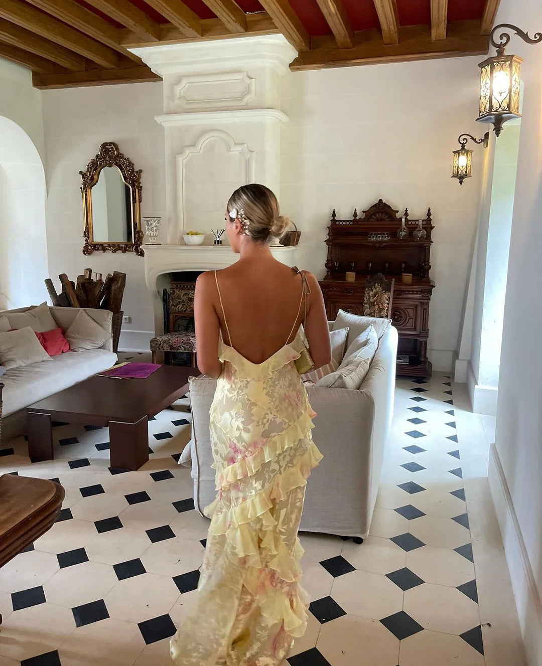 Julieta | Vestido Largo con Volantes – Encantador y Romántico