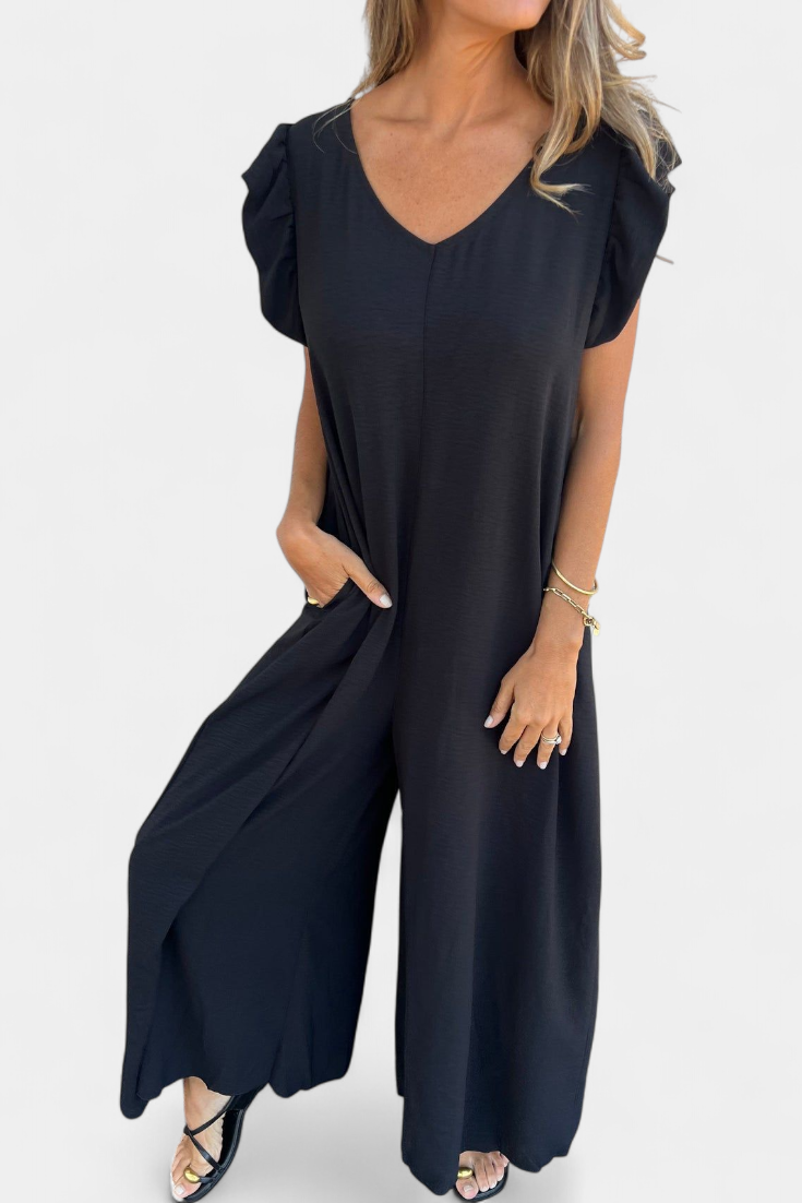 Isela | Mono de Cuello en V con Estampado de Leopardo