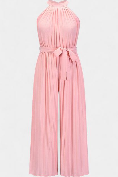 Patrizia | Mono Palazzo Plisado con Cuello Halter