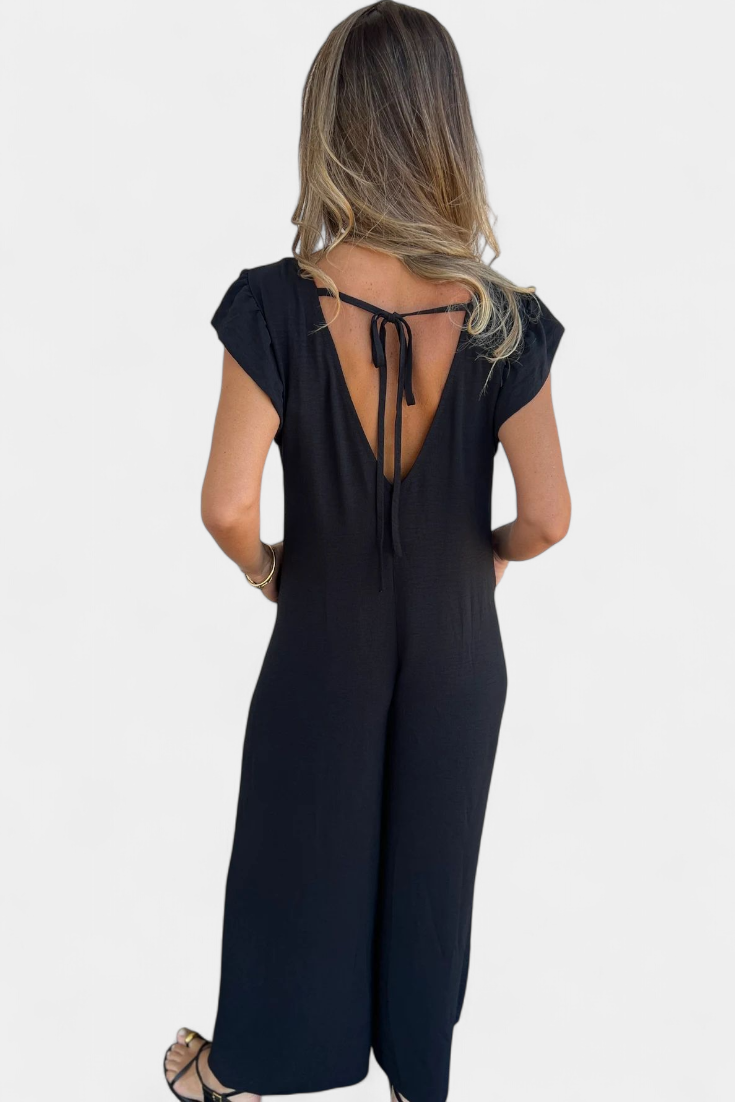 Isela | Mono de Cuello en V con Estampado de Leopardo