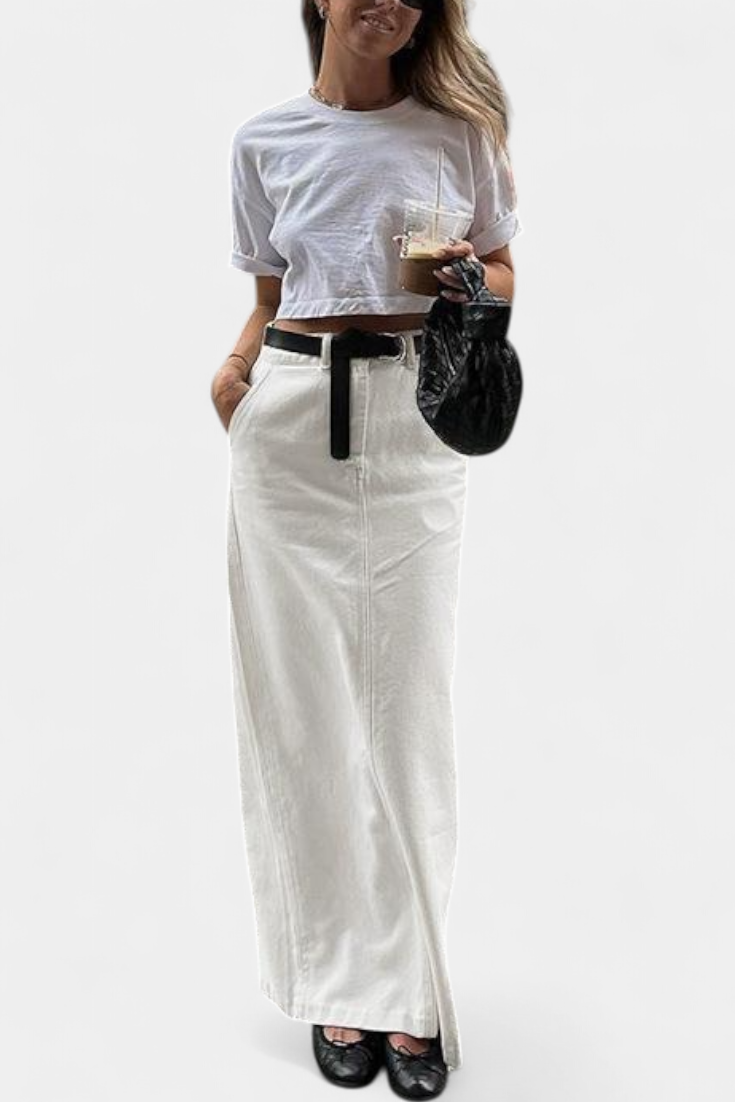 Yenifer | Falda Maxi con Abertura Parisina