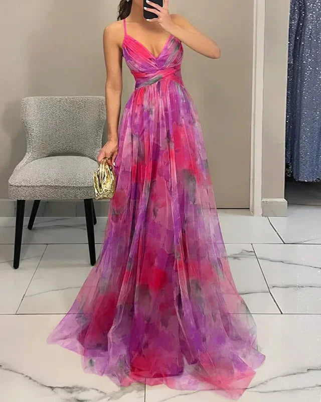 Madeline | Vestido Largo con Estampado Floral para una Elegancia Sin Esfuerzo