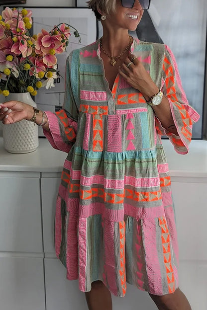 Juliane - Vestido de columpio con capas