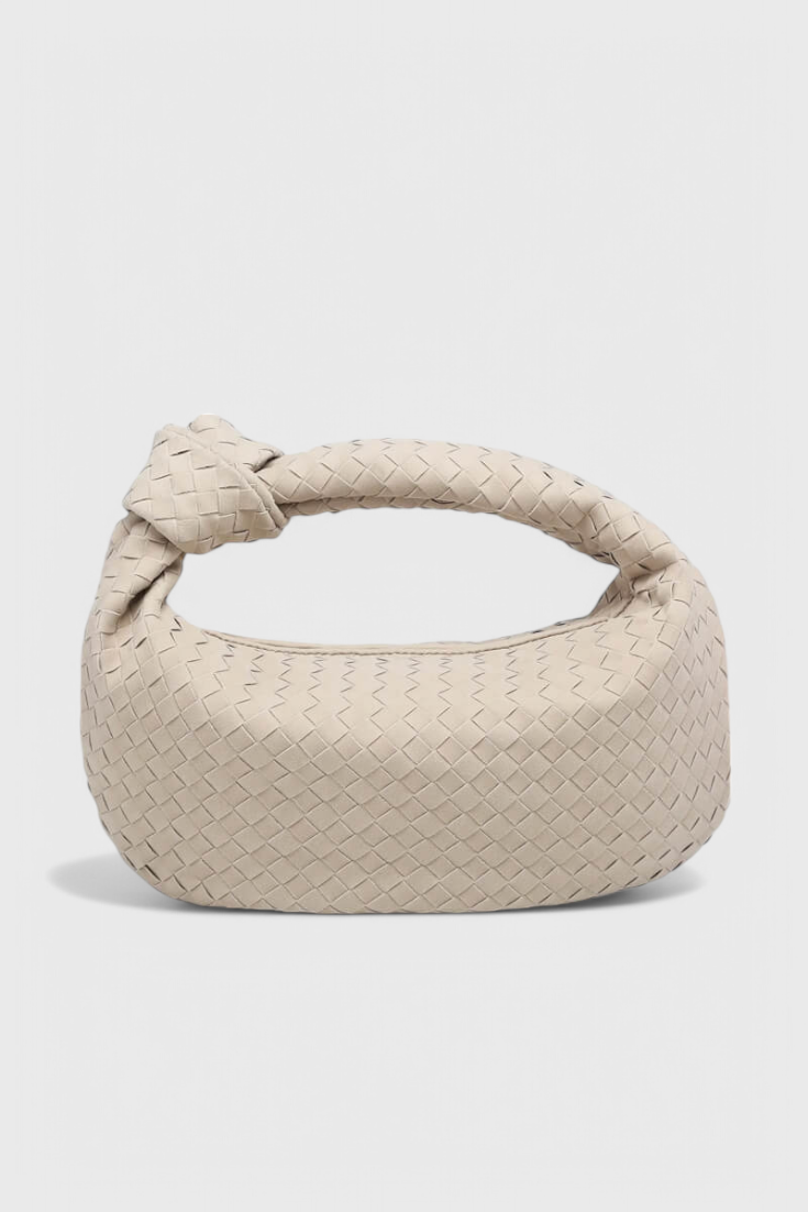 Lila Bolso Mediano Woven con Detalle de Nudo